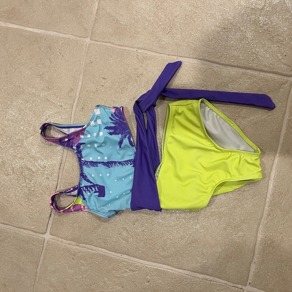 Blueberry Bay one-piece swimsuit with cutouts